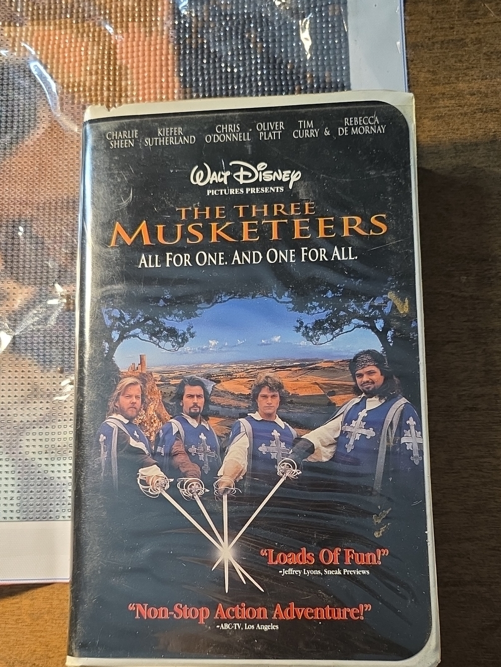 Disney The Three Musketeers VHS - Blue and Black Cover